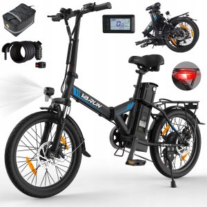 Rower elektryczny składany VARUN 48V 374.4WH 25KM/H 250W 80KM 50NM Shimano